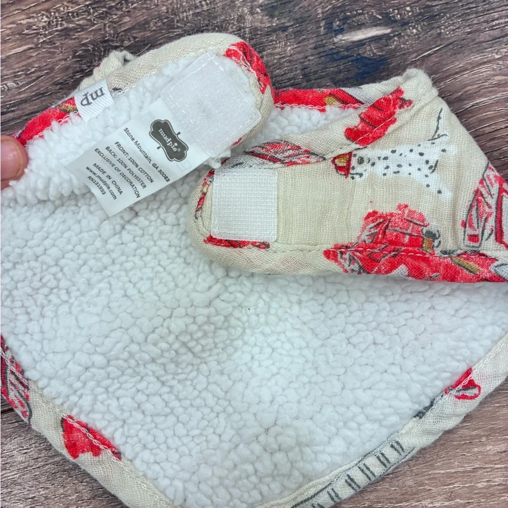 Mud Pie Firetruck Bandanna Bib Fireman Dalmatian